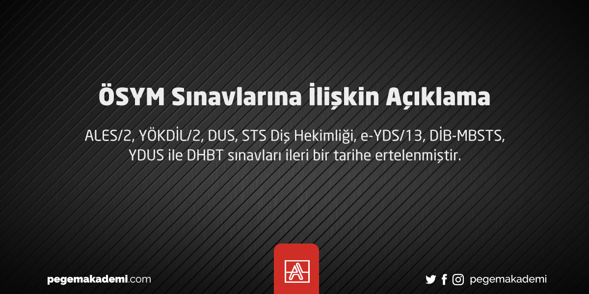 Burdur Pegem Akademi Osym Sinavlarina Iliskin Aciklama Duyurular